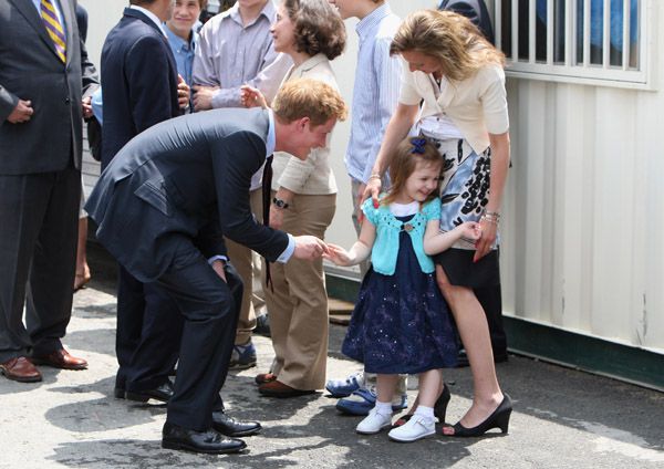 Prince Harry, scaring little girls